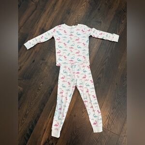 Kissy Kissy Girls Dinosaur Two Piece Pajama Set Pima Cotton Size 4